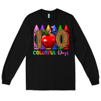 Black 100 colorful day s Long Sleeve Tee - Artiststas