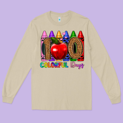 100 Colorful Day S Long Sleeve Tee Designed By Artiststas