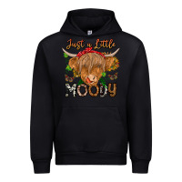 Black Just a Little Moody Urban Hoodie - CowhideDigitalArt