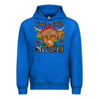 Cobalt Just a Little Moody Urban Hoodie - CowhideDigitalArt