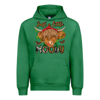 Emerald Just a Little Moody Urban Hoodie - CowhideDigitalArt