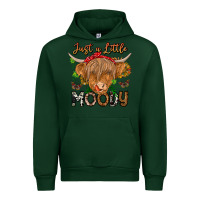 Forest Green Just a Little Moody Urban Hoodie - CowhideDigitalArt
