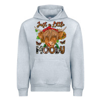 Heather Grey Just a Little Moody Urban Hoodie - CowhideDigitalArt