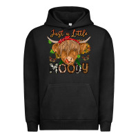 Pigment Black Just a Little Moody Urban Hoodie - CowhideDigitalArt
