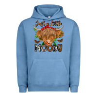 Pigment Pebble Blue Just a Little Moody Urban Hoodie - CowhideDigitalArt