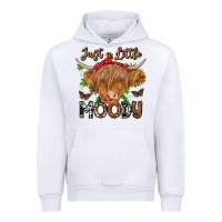 White Just a Little Moody Urban Hoodie - CowhideDigitalArt