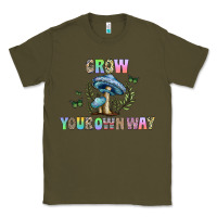 Army Green grow your own way Classic Tee - CowhideDigitalArt