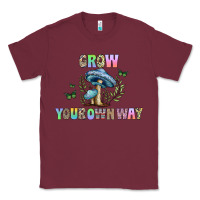 Burgundy grow your own way Classic Tee - CowhideDigitalArt
