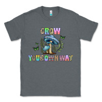 Charcoal Heather grow your own way Classic Tee - CowhideDigitalArt