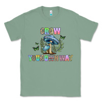 Sage grow your own way Classic Tee - CowhideDigitalArt