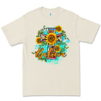 Bone western belive sunflowers cross Premium Tee - BarkalooDesign