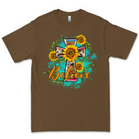 Cacao western belive sunflowers cross Premium Tee - BarkalooDesign