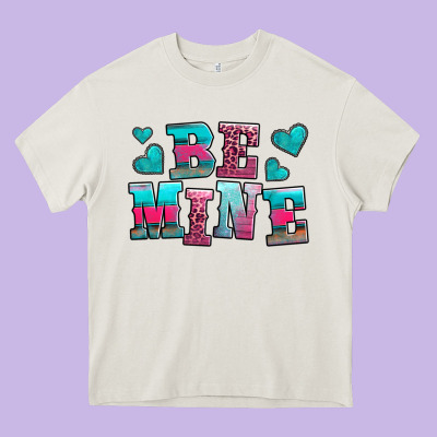 Be Mine Western Valentine's Day No Background Heavy Core Tee Designed By Adodesignshop