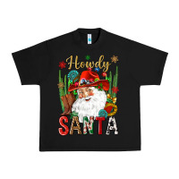 Black Howdy Santa Urban Heavy Tee - NancyCooperArtShop