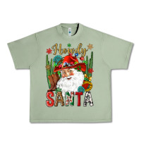 Oil Green Howdy Santa Urban Heavy Tee - NancyCooperArtShop