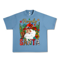 Pebble Blue Howdy Santa Urban Heavy Tee - NancyCooperArtShop