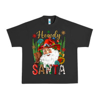 Pigment Black Howdy Santa Urban Heavy Tee - NancyCooperArtShop