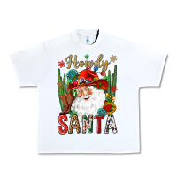 White Howdy Santa Urban Heavy Tee - NancyCooperArtShop