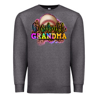 Charcoal Heather baseball grandma Premium Sweatshirt - OliviaCreatesArt