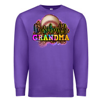Purple baseball grandma Premium Sweatshirt - OliviaCreatesArt