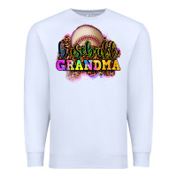 White baseball grandma Premium Sweatshirt - OliviaCreatesArt