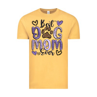 Vintage Mustard best dog mom ever Vintage Tee - MaliasSmallBusiness