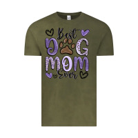 Vintage Olive best dog mom ever Vintage Tee - MaliasSmallBusiness