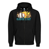 Black game day baseball leopard flames fireball Zipper Hoodie - HowdyJamesFarm