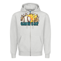 Dove Grey game day baseball leopard flames fireball Zipper Hoodie - HowdyJamesFarm