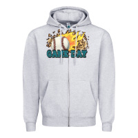 Heather Grey game day baseball leopard flames fireball Zipper Hoodie - HowdyJamesFarm