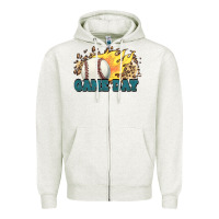 Oatmeal Heather game day baseball leopard flames fireball Zipper Hoodie - HowdyJamesFarm