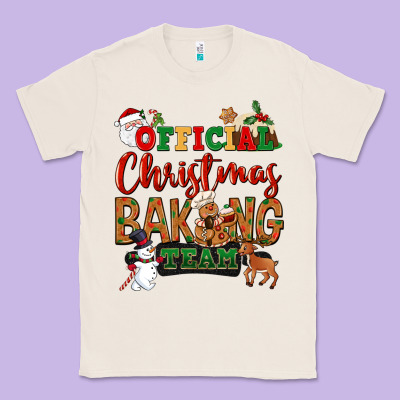 Official Christmas Baking Team Classic Tee Designed By Nancycooperartshop
