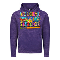 Cloud Purple welcome school Vintage Hoodie - NancyCooperArtShop