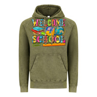 Vintage Olive welcome school Vintage Hoodie - NancyCooperArtShop