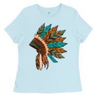 Native American Indian Headdress Ladies Tee | Teevron