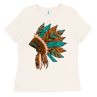 Bone native american indian headdress Ladies Tee - Artiststas