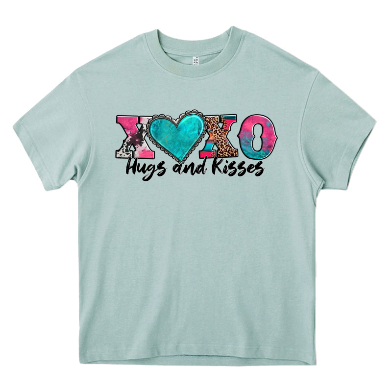 Xoxo Hugs And Kisses Valentines Day Heavy Core Tee by AdoDesignShop | Teevron