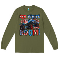 Army Green red white and boom 4th of july Long Sleeve Tee - Artiststas