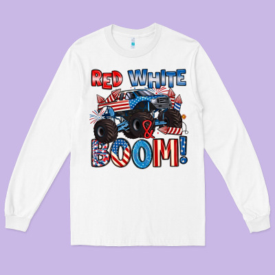 Red White And Boom 4th Of July Long Sleeve Tee Designed By Artiststas