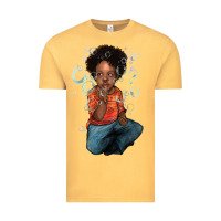 Vintage Mustard afro black boy Vintage Tee - NancyCooperArtShop
