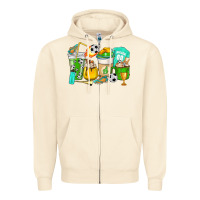 Sandshell Football coffee cups Zipper Hoodie - HowdyJamesFarm