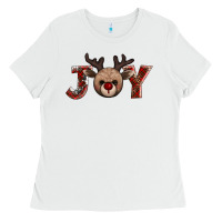 White joy reindeer Ladies Tee - AdoDesignShop