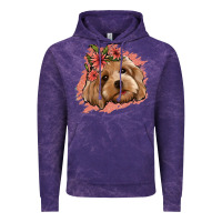 Cloud Purple cockapoo floral pink glitter Vintage Hoodie - Jasminsmagicworld