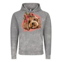 Cloud Rock cockapoo floral pink glitter Vintage Hoodie - Jasminsmagicworld