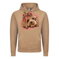 Vintage Coffee cockapoo floral pink glitter Vintage Hoodie - Jasminsmagicworld