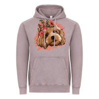Vintage Zinc cockapoo floral pink glitter Vintage Hoodie - Jasminsmagicworld