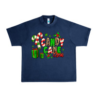 Navy Candy Cane Crew Urban Heavy Tee - MaliasSmallBusiness