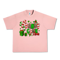 Salmon Candy Cane Crew Urban Heavy Tee - MaliasSmallBusiness