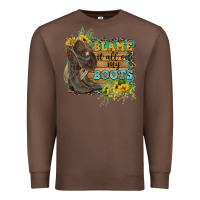 Chestnut Blame It All On My Boots Premium Sweatshirt - FaDigitalArtStudio