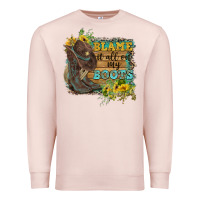 Pale Pink Blame It All On My Boots Premium Sweatshirt - FaDigitalArtStudio